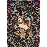 Gobelin tapisserie Licorne captive bleue